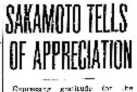 Sakamoto Tells of Appreciation (May 17, 1942) (ddr-densho-56-798)