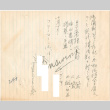 Letter sent to T.K. Pharmacy from  Manzanar concentration camp (ddr-densho-319-385)