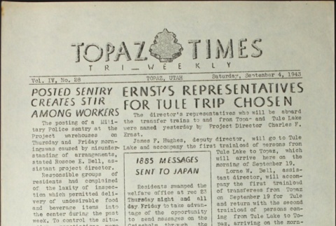 Topaz Times Vol. IV No. 28 (September 4, 1943) (ddr-densho-142-208)