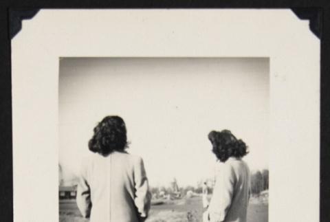 Two women on a dirt path (ddr-densho-542-774)