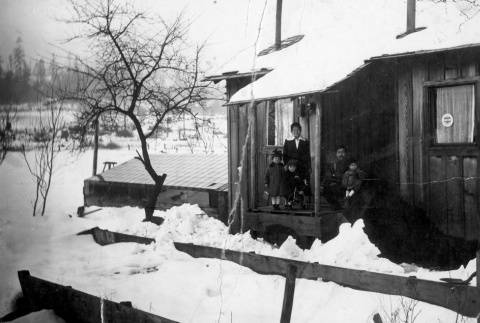 Farmhouse in winter (ddr-densho-138-3)