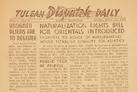 Tulean Dispatch Vol. 4 No. 96 (March 16, 1943) (ddr-densho-65-178)