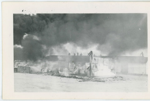Gila River building destroyed by fire (ddr-densho-37-2141)