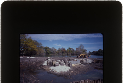 Garden and pond under construction (ddr-densho-377-861)