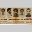 Photographs and short article regarding escapees from Oahu Prison (ddr-njpa-2-505)