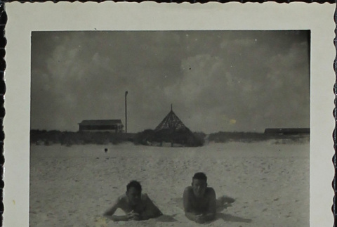 Two men on the beach (ddr-densho-321-1296)
