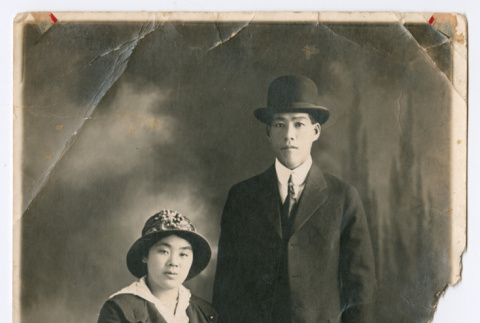 Riichi and Masa Miyoshi on their first anniversary (ddr-densho-480-148)