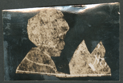 Silhouette cutout of a woman (ddr-densho-483-239)