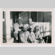 Four Soldiers pose on Porch Steps (ddr-densho-368-599)