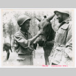 William Hirata with Italian soldier and pack mule (ddr-densho-1007-165)