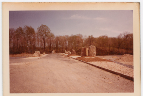 Rock pilars lining road (ddr-densho-377-2190)
