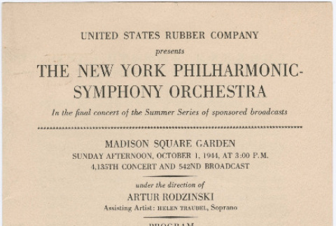New York Philharmonic-Symphony Orchestra concert program (ddr-densho-367-32)