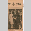Clipping with photo of cast members from The World of Suzie Wong (ddr-densho-367-269)