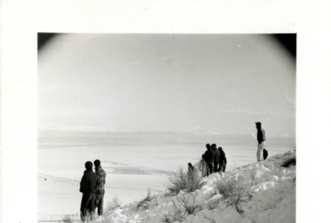 People on snowy hillside (ddr-csujad-26-135)