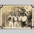 Four men standing in garden (ddr-densho-423-515)