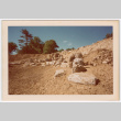Rock waterfall and pond under construction (ddr-densho-377-2204)