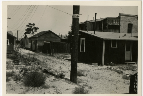 Backside of houses on Terminal Island (ddr-csujad-43-221)