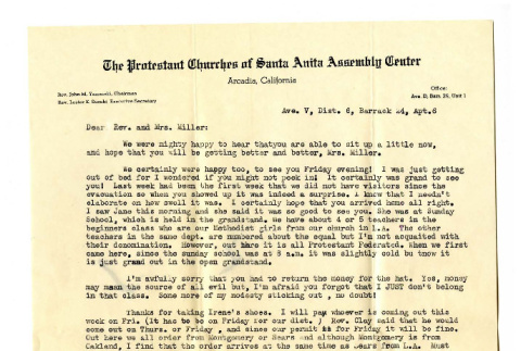 Letter from the Suzuki's to Rev. and Mrs. Miller, circa 1942 (ddr-csujad-20-13)