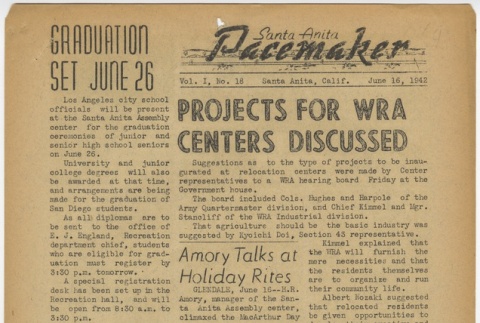 Santa Anita Pacemaker: Vol. 1, No. 18 (June 16, 1942) (ddr-janm-5-18)