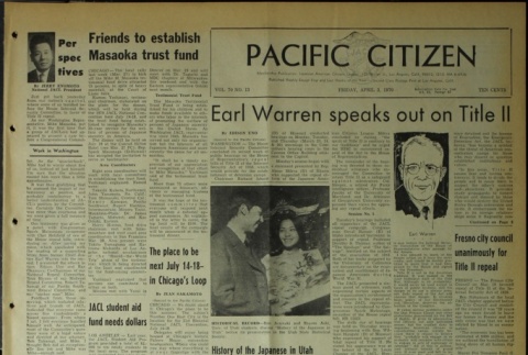 Pacific Citizen, Vol. 70, No. 13 (April 3, 1970) (ddr-pc-42-13)