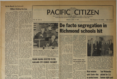 Pacific Citizen, Vol. 62, No. 14 (April 8, 1966) (ddr-pc-38-14)