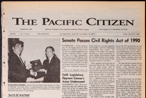 Pacific Citizen, Vol. 111, No. 2 (July 20-27, 1990) (ddr-pc-62-27)
