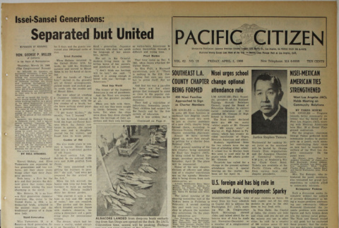 Pacific Citizen, Vol. 62, No. 13 (April 1, 1966) (ddr-pc-38-13)