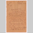Letter to Bill Iino from Andree Julien (ddr-densho-368-847)