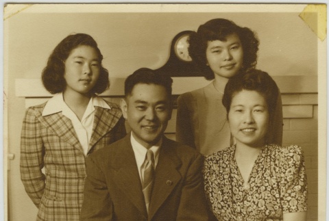 Portrait of Japanese American family, postwar (ddr-densho-242-18)