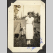 Woman by picnic table (ddr-densho-326-405)