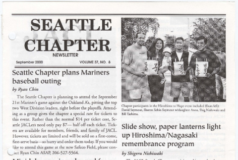 Seattle Chapter, JACL Reporter, Vol. 37, No. 9, September 2000 (ddr-sjacl-1-482)