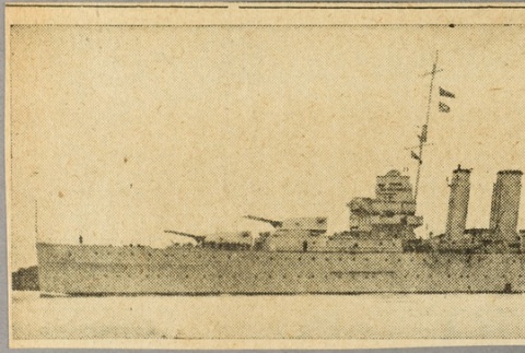 Clipping photograph of a London-class cruiser (ddr-njpa-13-535)
