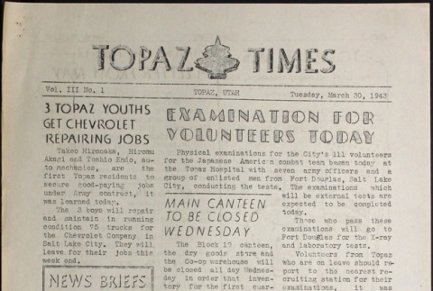 Topaz Times Vol. III No. 1 (March 30, 1943) (ddr-densho-142-136)