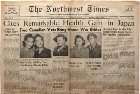 The Northwest Times Vol. 1 No. 35 (May 9, 1947) (ddr-densho-229-21)