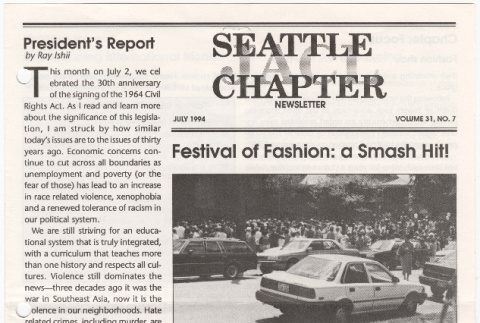 Seattle Chapter, JACL Reporter, Vol. 31, No. 7, July 1994 (ddr-sjacl-1-421)