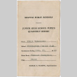 Quarterly Report, Washington Junior High School (ddr-densho-355-64)