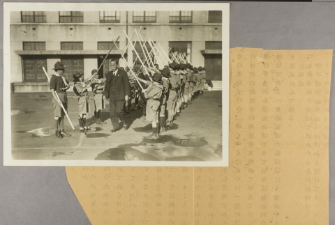 Photograph of Boy Scouts and troop leaders (ddr-njpa-13-1201)