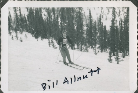 Man in skiing competition (ddr-densho-321-404)