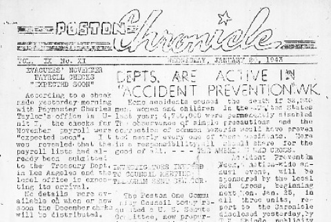 Poston Chronicle Vol. IX No. 11 (January 20, 1943) (ddr-densho-145-221)