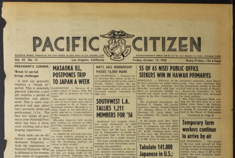 Pacific Citizen, Vol. 43, No. 15 (October 12, 1956) (ddr-pc-28-41)