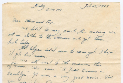 Letter from Tadashi Ishida to Mr. & Mrs. Y Ishida (ddr-densho-535-144)