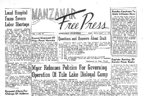 Manzanar Free Press Vol. 5 No. 10 (February 2, 1944) (ddr-densho-125-207)