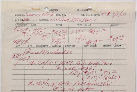 Purchase order and shipping manifest (ddr-densho-424-711)