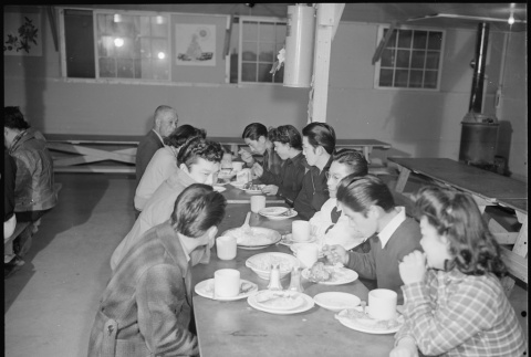 Meal in a mess hall (ddr-densho-37-525)
