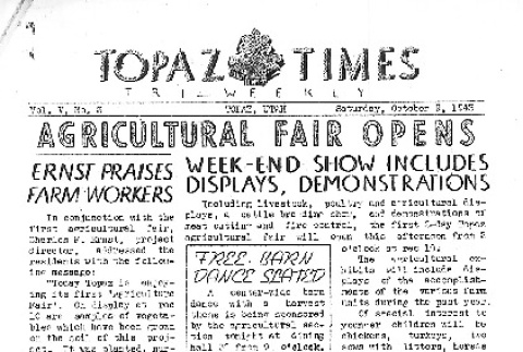 Topaz Times Vol. V No. 3 (October 9, 1943) (ddr-densho-142-222)