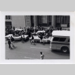 Black and white photo of cars in parade (ddr-densho-426-15)