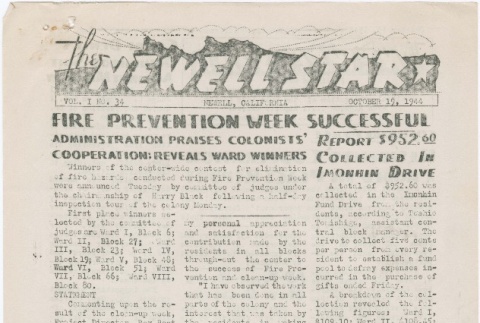 The Newell Star, Vol. I, No. 34 (October 19, 1944) (ddr-densho-284-38)