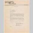 Correspondence regarding advertising in the Manzanar Free Press (ddr-densho-319-412)