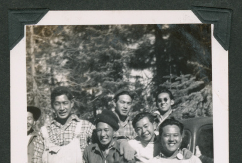 Group of men in forest (ddr-densho-550-267)