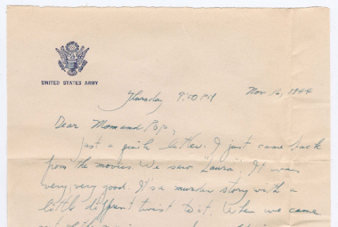 Letter from Tadashi Ishida to Mr. & Mrs. Y Ishida (ddr-densho-535-71)